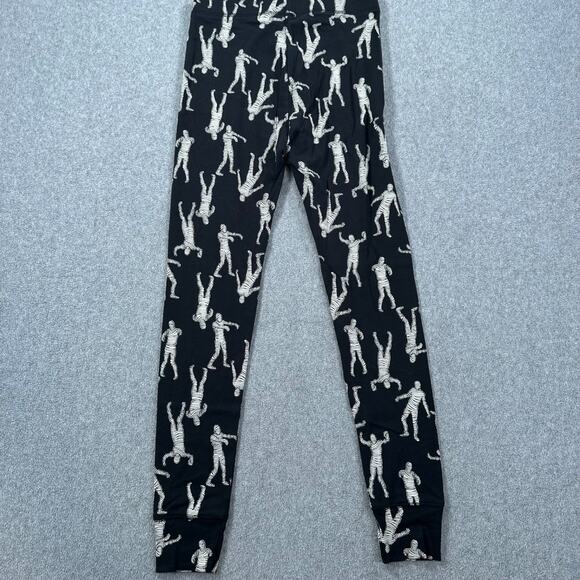 Gap Kids Organic Cotton Mummy Halloween Pajamas Sleep Set Size 14 Black White - Picture 6 of 7